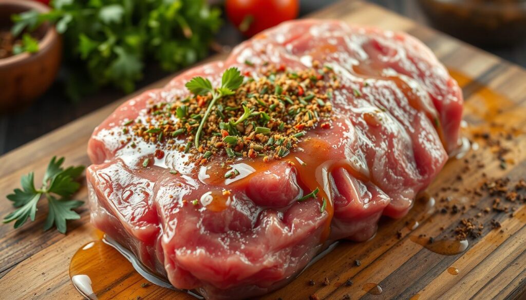 Marinating flap steak