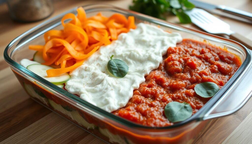 Veggie Lasagna Assembly